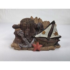 K's Collection Business Card Holder Sailboat Anchor Starfish Beach Nautical